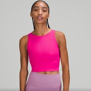 lululemon Power Pivot Ribbed Cropped Tank - sonic barbie